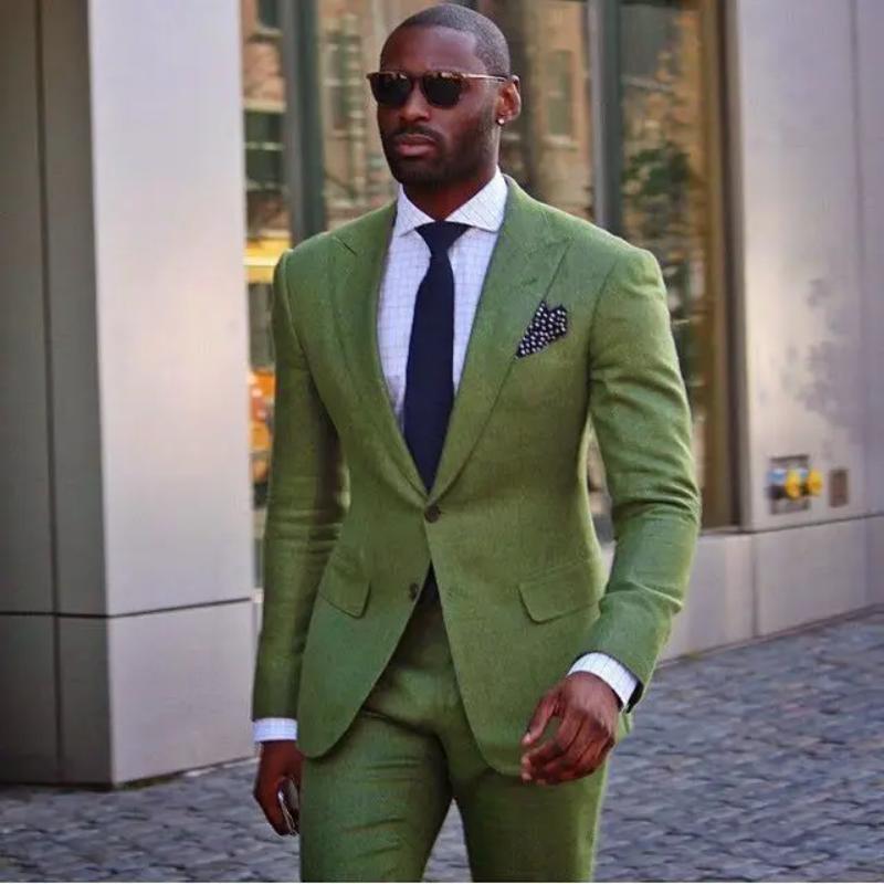 X Men Grooming - Traje de linho verde do exército