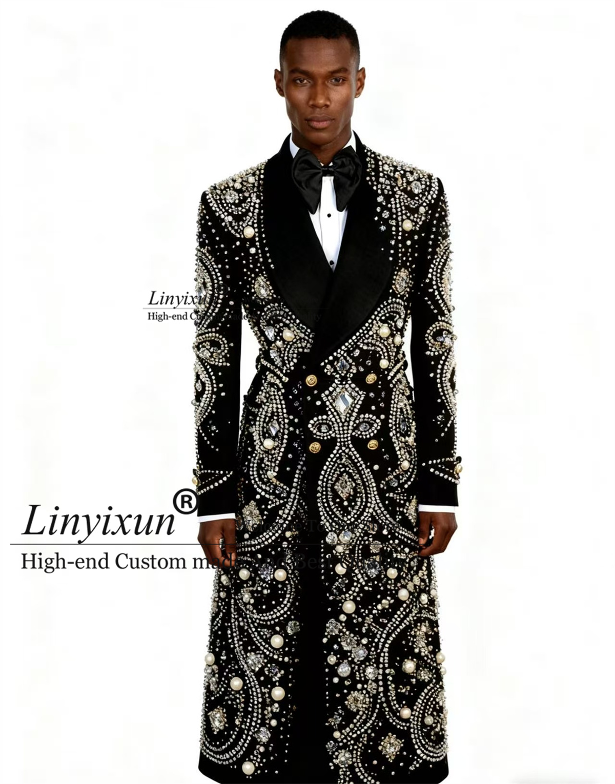 X Men Grooming - Ternos masculinos com glitter embelezados em
